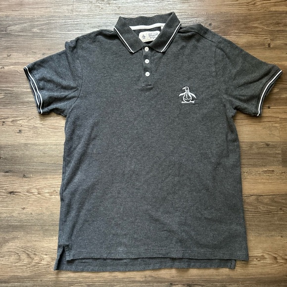 Original Penguin Men's Charcoal Polo Shirt - Picture 1 of 5